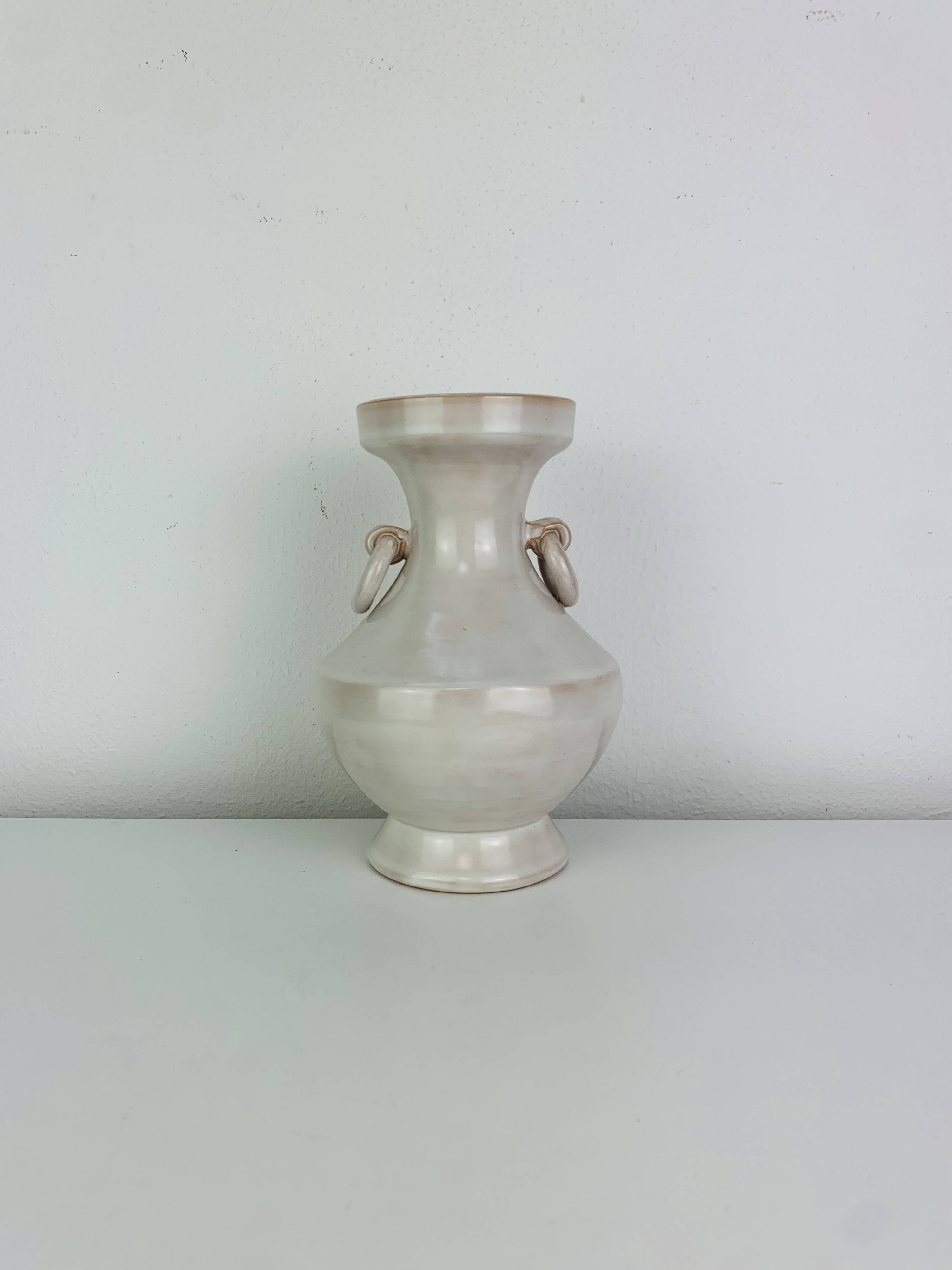 Vase céramique à anses "Arezzo Italy", vintage