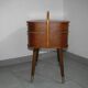 Mid century sewing box with / side table. asystent teak 1960/70s
