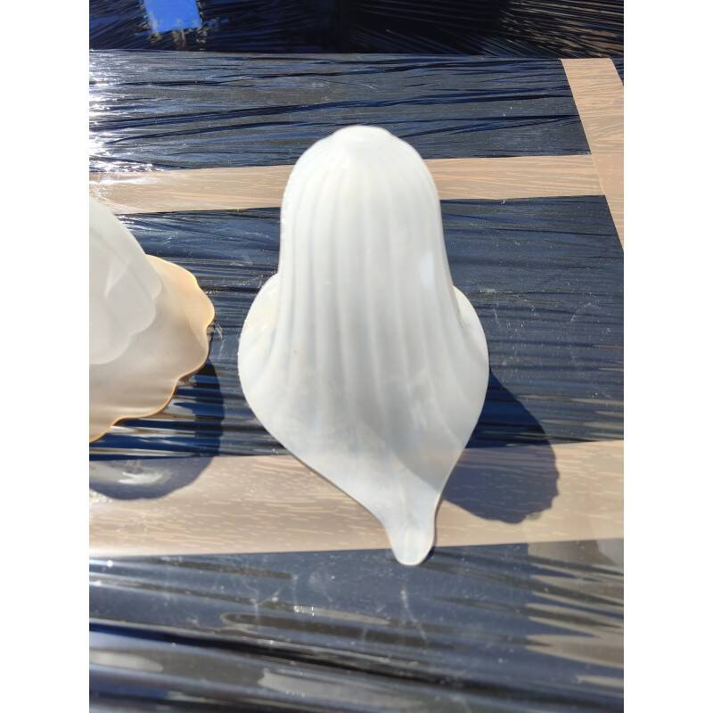Set of 5 antique opaline glass tulips