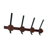 Teak and metal hooks