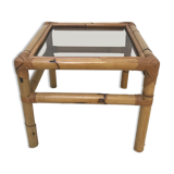 Bamboo coffee table and smoked glass