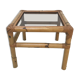 Bamboo coffee table and smoked glass