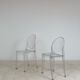 Pair of Victoria Ghost chairs by Philippe Starck Kartell edition