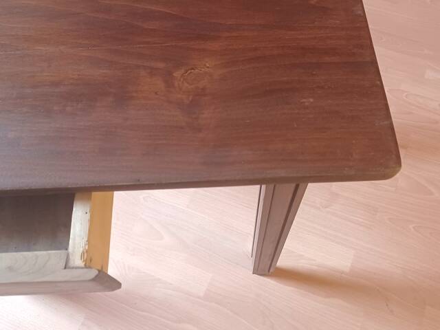 Table bureau ou table d’appoint art déco années 1930 vintage bois massif