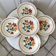 Set of 5 hollow plates Terre de Fer Longchamp early twentieth century