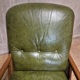 Mid-century lounge armchair, cane sides, 1960s