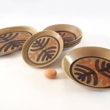 Stoneware set of 7 dishes and plates