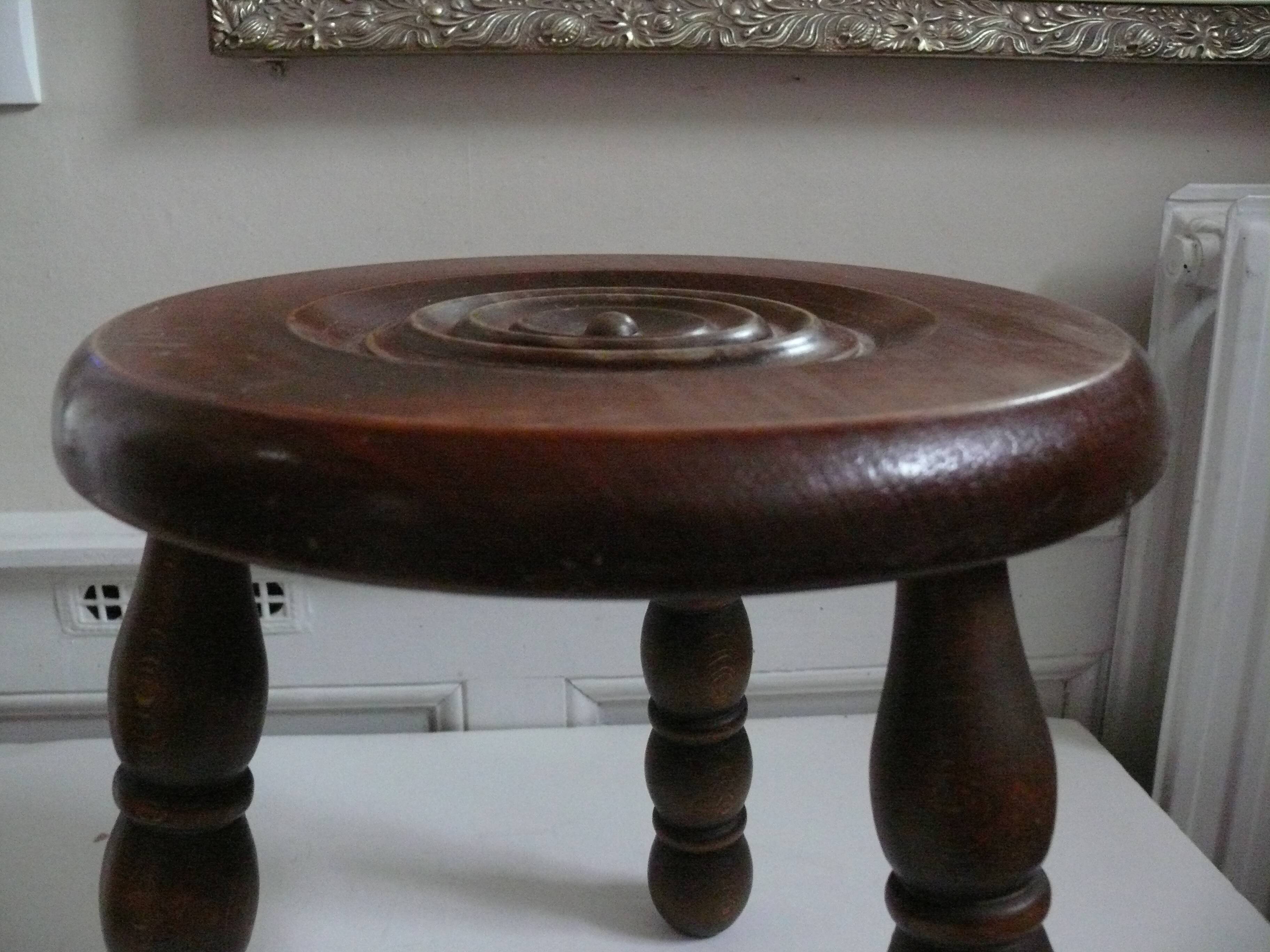 Two milking stools in the charles dudouyt style