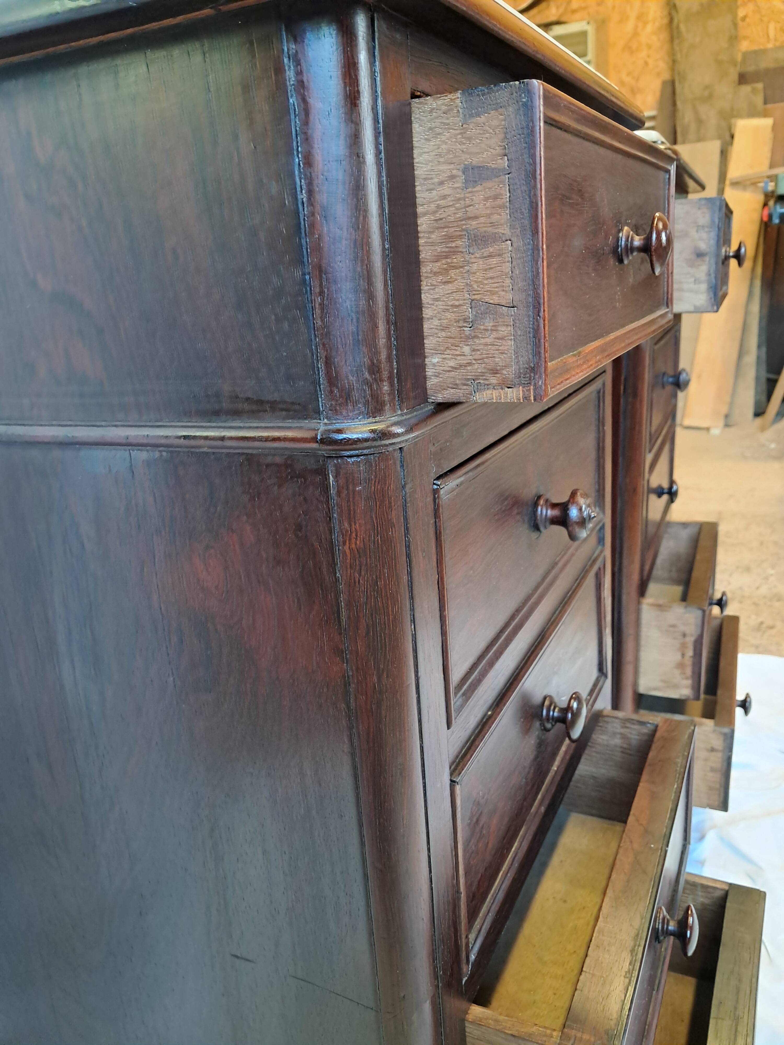 Pair of 19th century rosewood bedside tables