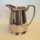 Silver metal milk pot and sugar