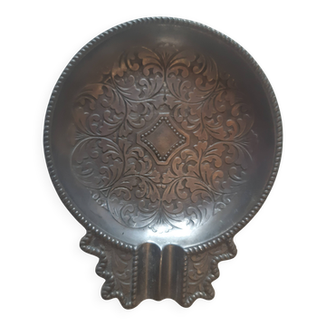 Decorated pewter ashtray