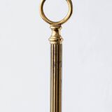 French Empire Bouillotte Lamp with Three Lights in Brass and a Gold-Plated Tin Shade with Laurel Design