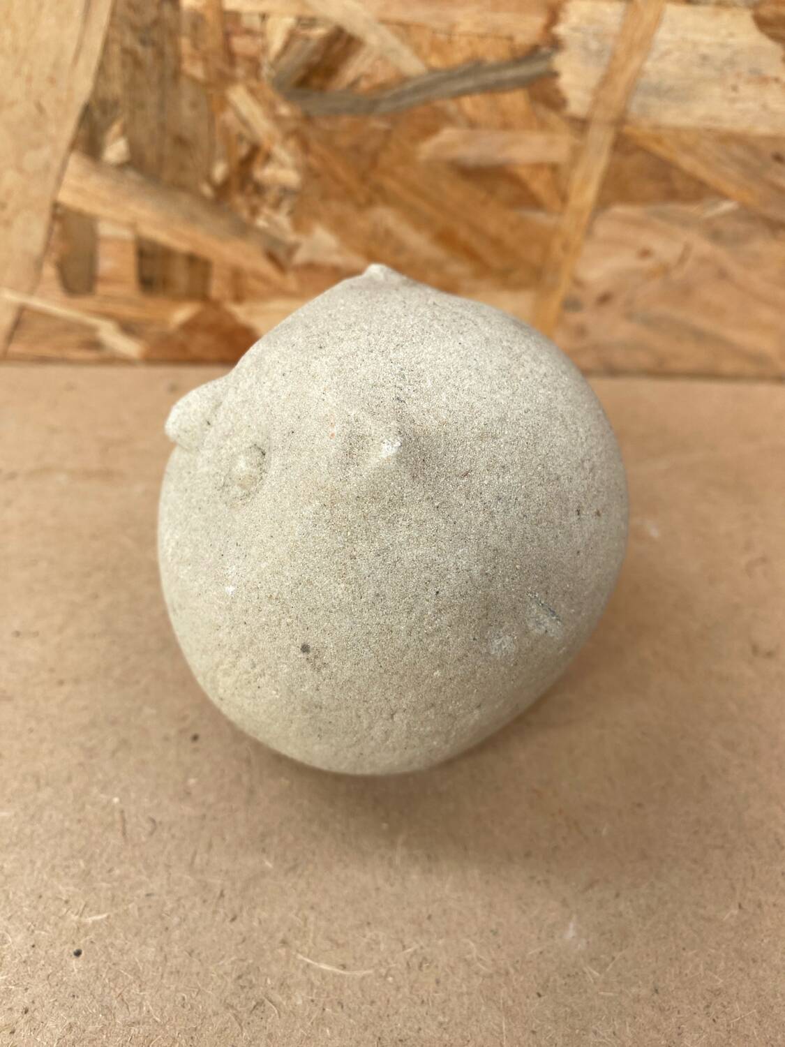 Antique paperweight sculpture owl stone art stone vintage