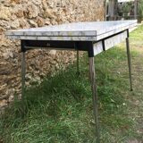 Formica white marble effect table