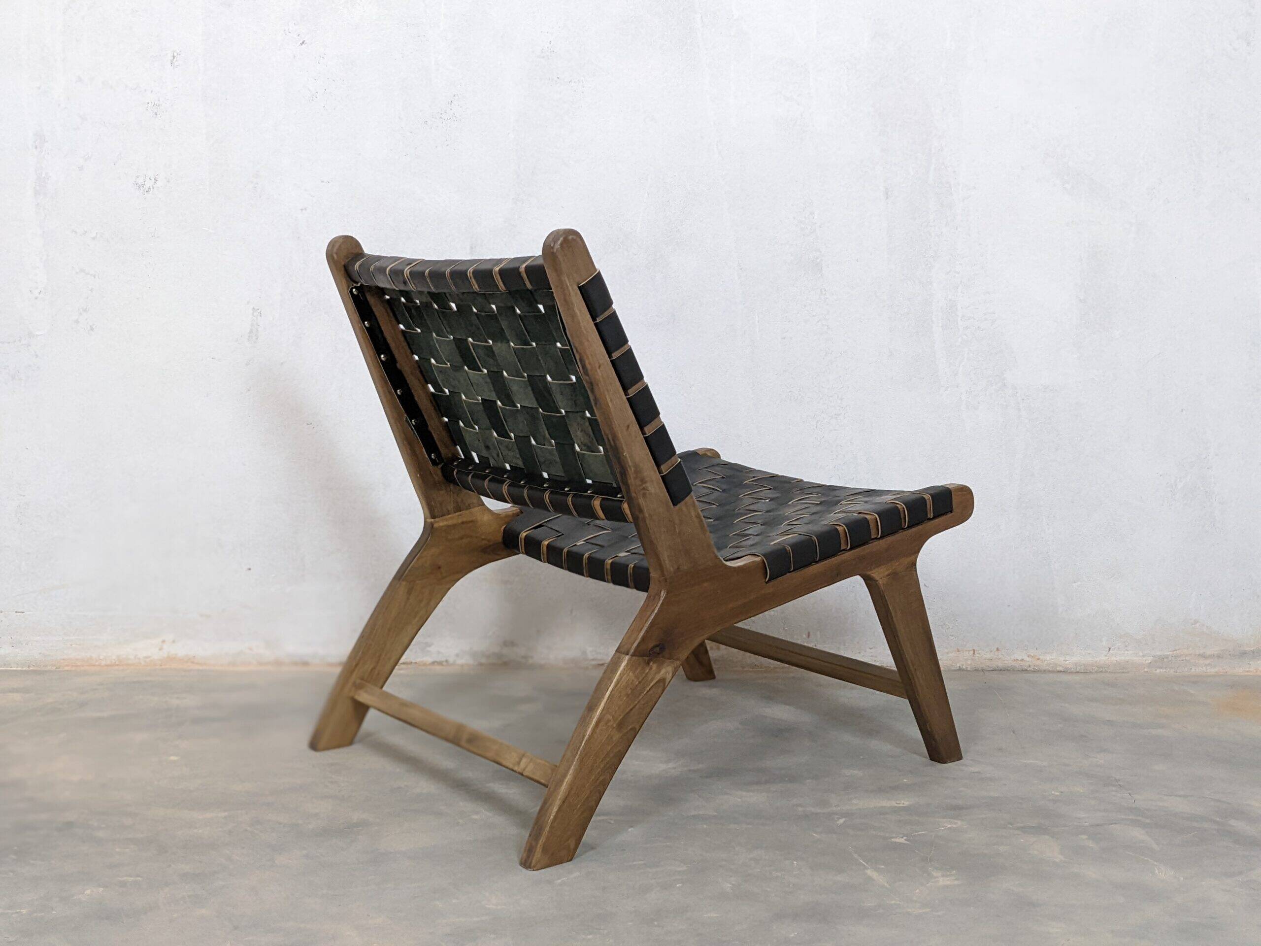 Handcrafted Moroccan leather armchair