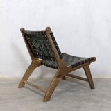 Handcrafted Moroccan leather armchair