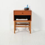 Scandinavian box-form bedside table in teak, 1960s