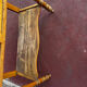 Walnut and marble dressing table, mercury mirror, circa 1850.