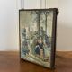 Vintage antique barber triptych mirror