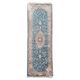 Kerman runner carpet in antique silk, hand-knotted from the 1940s.