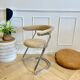 Vintage chair design from the 70s – chrome & boucle – modernist style