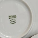 Six vintage Philippe Deshoulières Limoges California porcelain bread plates