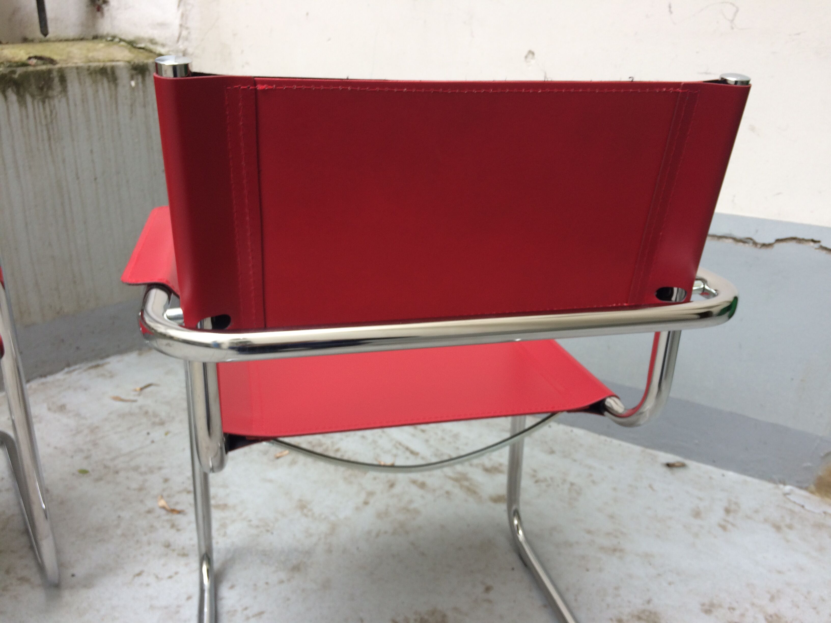 Pair of bahaus style armchairs