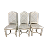 6 patinated Louis XVI style chairs