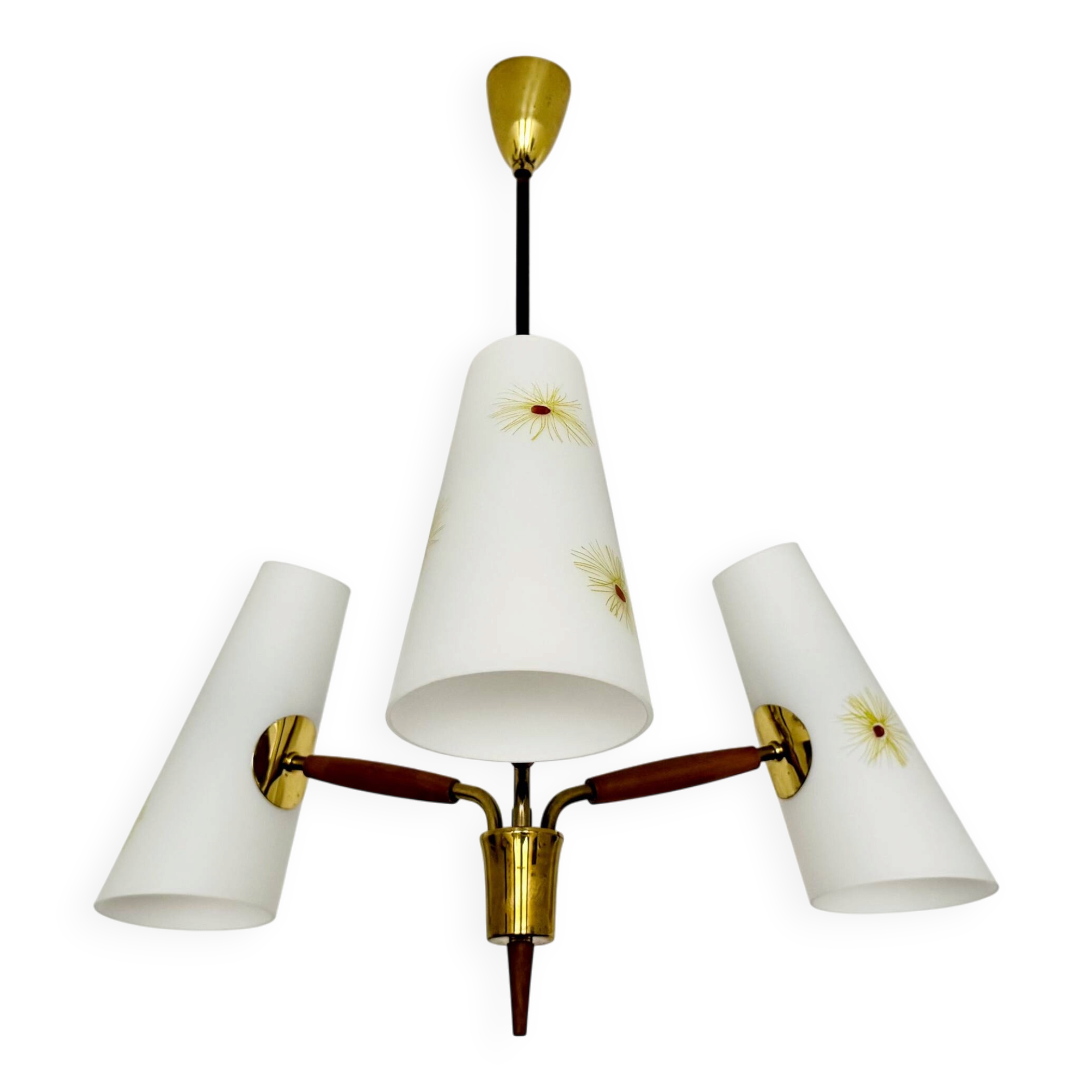 Brass Chandelier by Rupert Nikoll