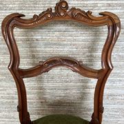 Pair of 19th century Louis XV style chairs, Napoleon III period in walnut