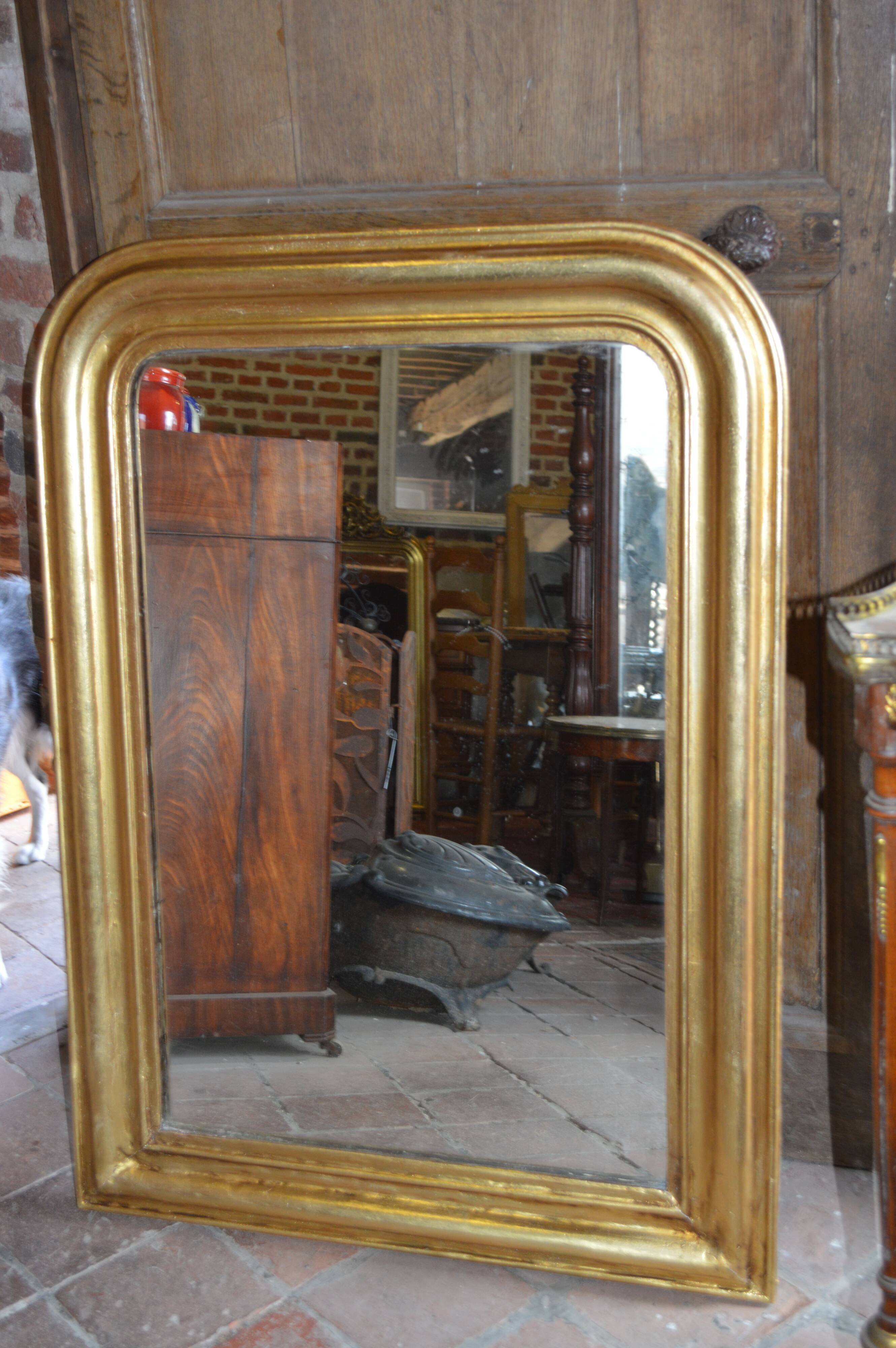 Louis Philippe style gold mirror 77x106cm