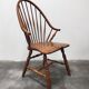Windsor chair with high spindled back, beech, 1950s.