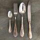 Series of 24 antique silver metal cutlery