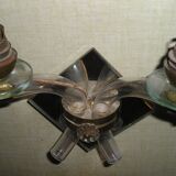 Pair of 1960/70 wall lights with 2 arms in murano glass