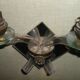 Pair of 1960/70 wall lights with 2 arms in murano glass
