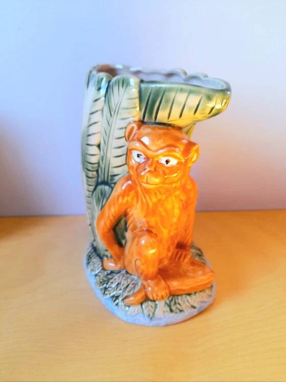 Monkey slipware jug