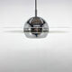 1970's ufo chrome & lacquered metal space age pendant, Italy