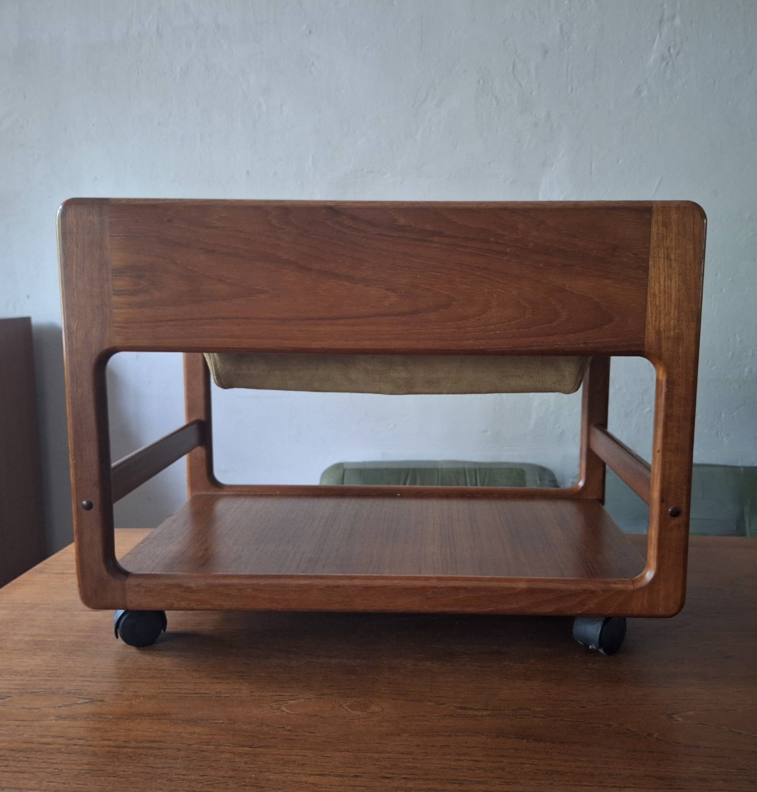 Vildbjerg teak multifunction serving bar cart, Denmark 1960s
