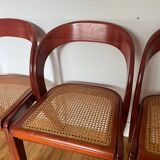 Set of 4 Baumann caned gondola chairs