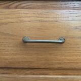 Vintage chest of drawers with compass feet, oak, original patina, 1950s