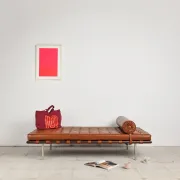 Meridian Barcelona in leather by Mies van der Rohe, Knoll International