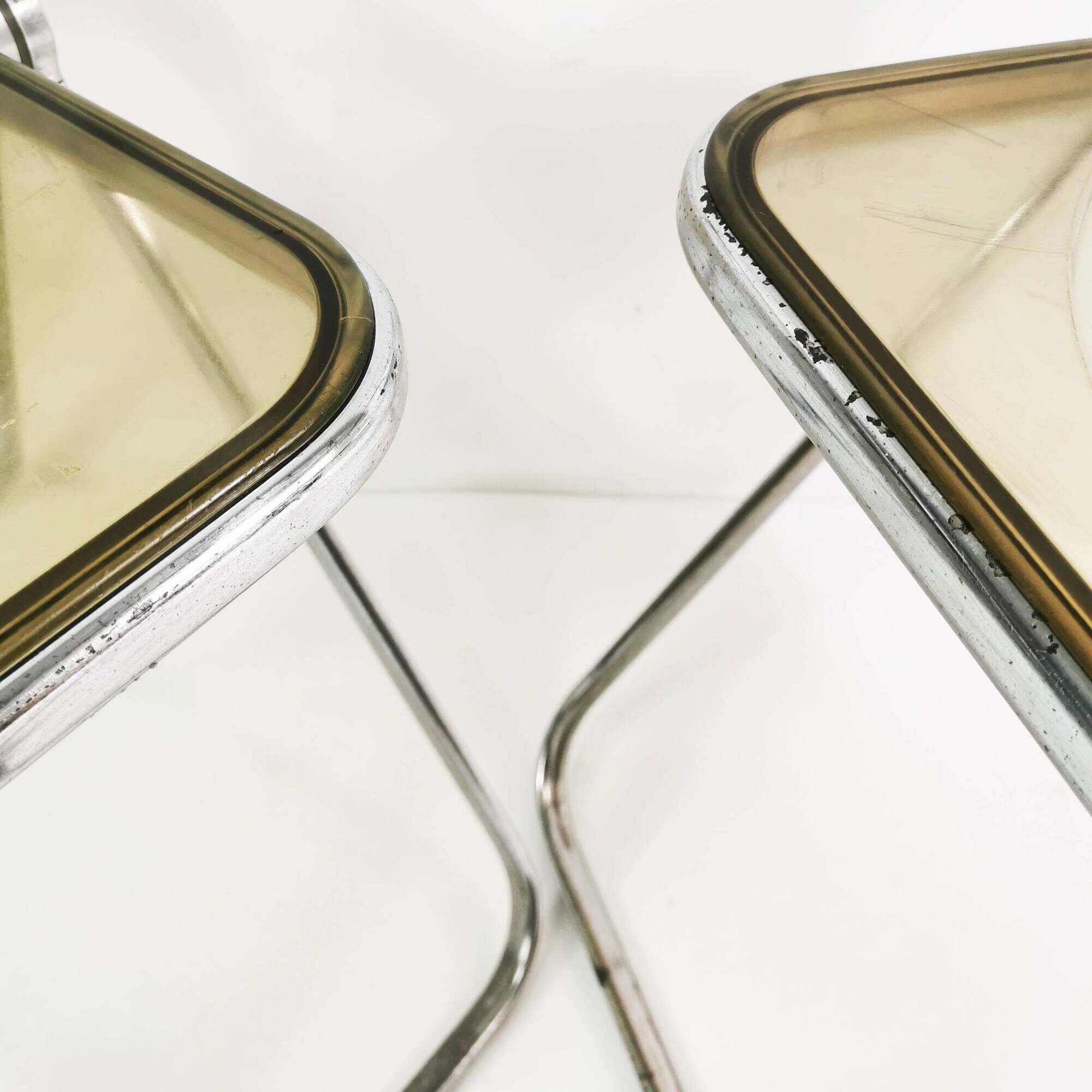 Pair of Plia chairs, Anonima Castelli, designed by Giancarlo Piretti, Italy
