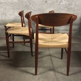 Teak Dining Chairs by Ejnar Larsen & Aksel Bender Madsen, Denmark 1960s