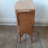 Vintage rattan chest of drawers 60s