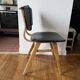 Chair with compass legs in solid wood