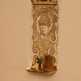 A pair of Swedish brass wall sconces from the mid-century.