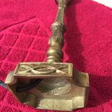 Chiseled copper lamp foot