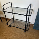 Serving with vintage metal and glass wheels