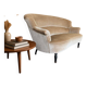 Beige vintage two-seater sofa/armchair