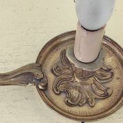 Lampe de chevet  en bronze - bougeoir  à main